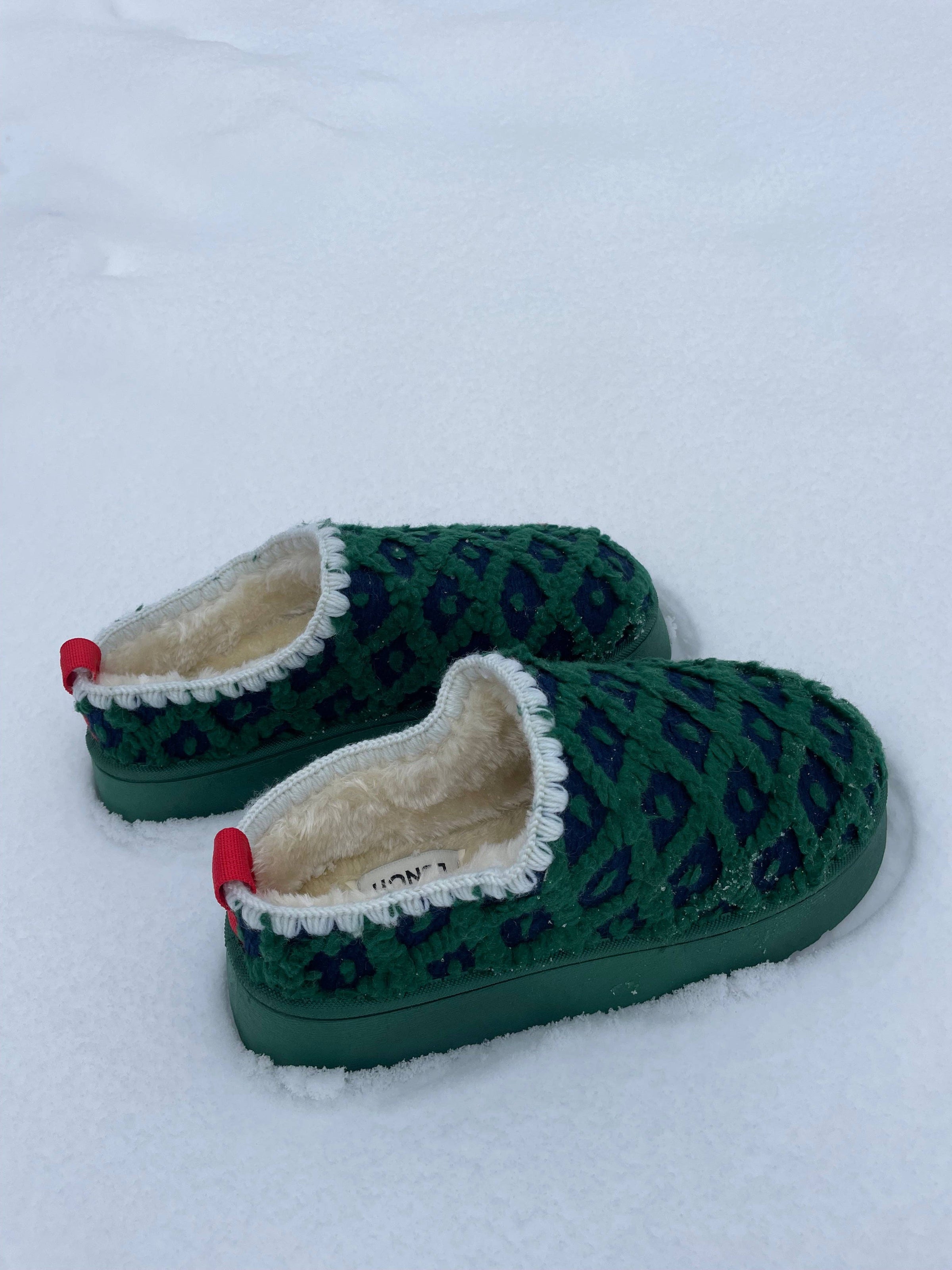 Midnight Lunch | Alpine Slipper - Navy + Green | The Ruffly Rose
