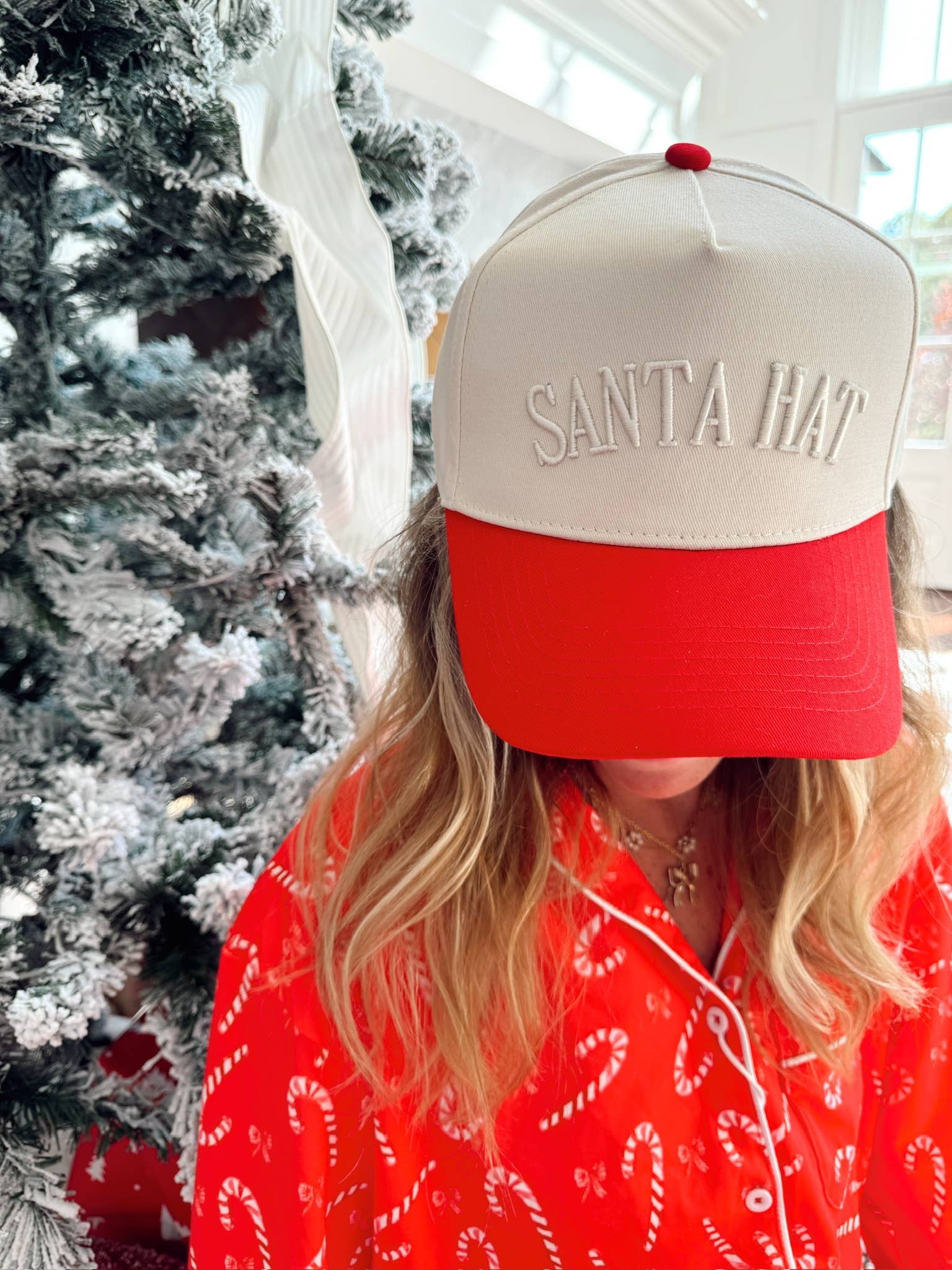 Santa Hat Red Vintage Trucker Hat The Ruffly Rose